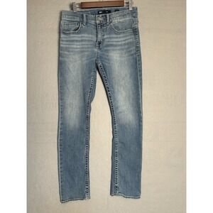 BKE Alec Buckle Jeans Men's Size 32x32 Light Wash Embroidery